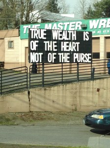 The mechanic shop near our house, maybe they would accept hugs as payment?